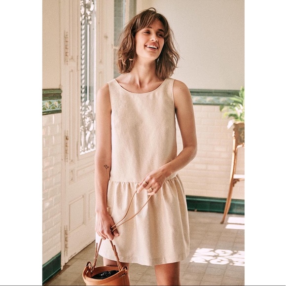 •SOLD• Sezane Lizzie Tweed Cream Dress - Picture 2 of 10